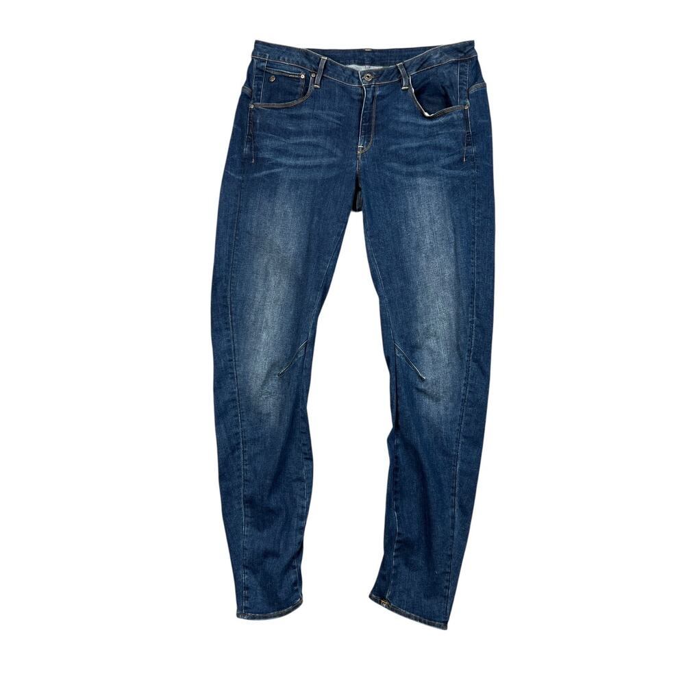 G-Star Raw Jeans Womens 32 Blue Denim ARC 3D Low Boyfriend Slim Ankle Stretch